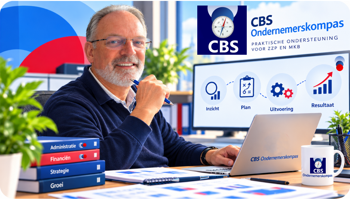 Het CBS Ondernemerskompas, financiële administratie met inzicht voor de toekomst.